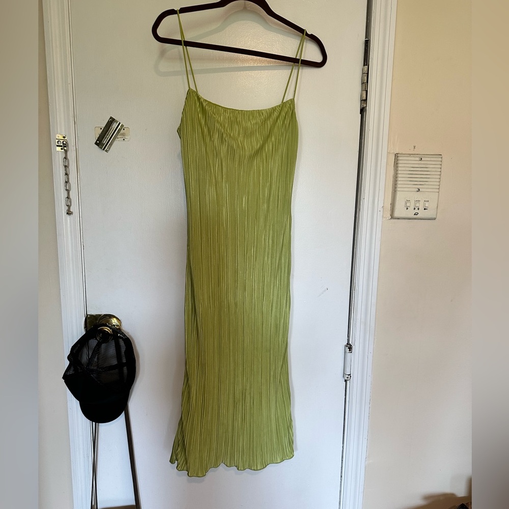 Pleated Midi Dress